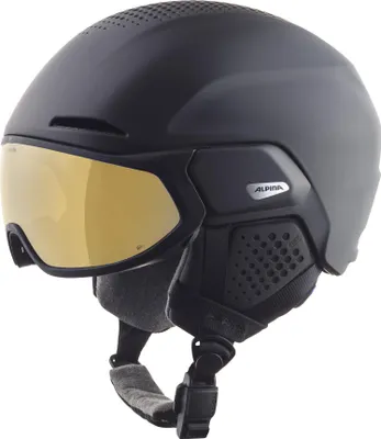 Produktbild von Alpina Alto Q-Lite Herren Skihelm Visir-Helm schwarz 51-55
