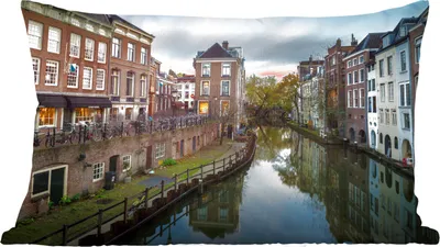 Produktbild von MuchoWow® Zierkissen Sofakissen Wohnzimmer Dekokissen 50x30 cm Wolken - Wasser - Utrecht - Wohnzimmerdekoration - Polster mit Photo