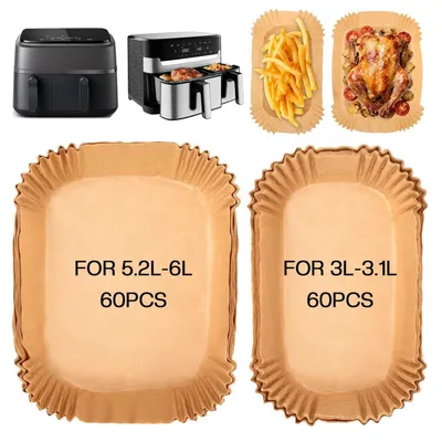 Immagine prodotto di Carta forno per friggitrici ad aria, confezione da 120 pezzi, compatibile con Philips e Tefal