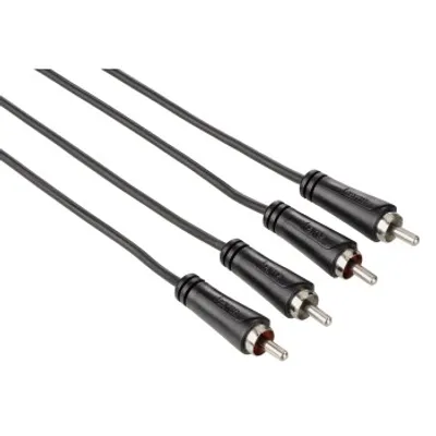 Produktbild von Hama 00122275, 2 x RCA, Stecker, 2 x RCA, Stecker, 10 m, Schwarz