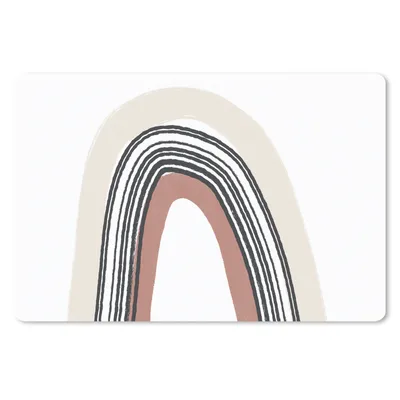 Produktbild von MuchoWow® Schreibtischunterlage Regenbogen - Pastell - Design 60x40 cm - XXL Mauspad - Großes Mauspad