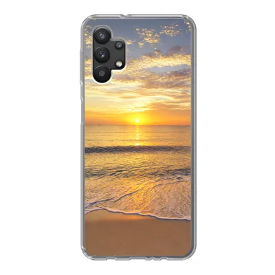 Produktbild von MuchoWow® Handyhülle Schutzhülle Hülle für Samsung Galaxy A32 5G Strand - Sonnenuntergang - Meer Silikon Softcase Handy Hülle - Softcase
