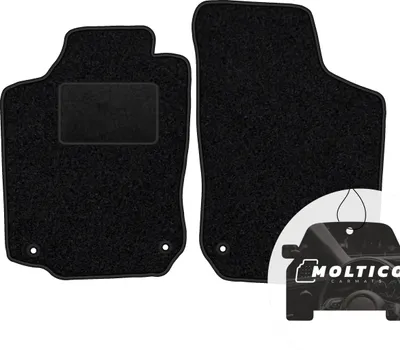 Produktbild von moto-MOLTICO Vorne Fußmatten Auto Velours Autoteppiche Schwarz Automatten Set 2-teilig passend für Opel Corsa C 2000-2006
