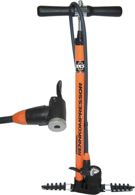 Produktbild von SKS 10062, Boden-Luftpumpe, Fahrrad, Schwarz, Orange, T-Typ Griff, 16 bar, 650 mm