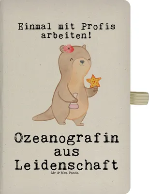Produktbild von Mr. & Mrs. Panda Adressbuch Ozeanografin Leidenschaft - Transparent - Geschenk, Skizzenbuch, Tagebuch, Lustig, notizbuch, Reisetagebuch, Kladde, Spruch, Studium, Journal