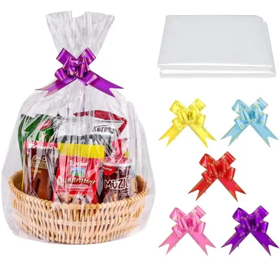 Immagine prodotto di TRANKIELO® - Sacchetti di cellophane trasparenti, confezione da 24 pezzi - 83,5 x 57,5 cm - Perfetti per regali, lavori manuali e confezioni regalo
