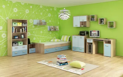 Obrázek produktu pro MOB, Studentský pokoj - Kimi 3 Sonoma light + blue
