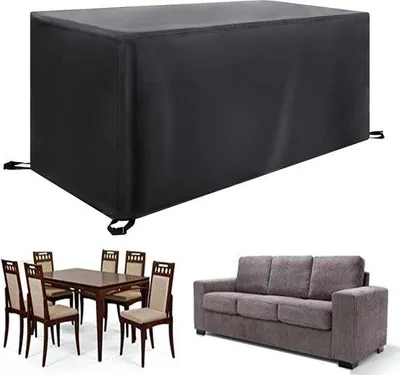 Immagine prodotto di Set di mobili da giardino - Set di mobili da terrazza - Mobili da seduta - Protezione dei mobili - Tessuto Oxford 420D - 210 x 140 x 100 cm - Nero