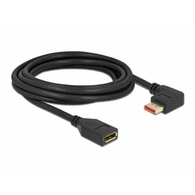 Produktbild von DisplayPort Verlängerungskabel 90° links 8K 60Hz 3m gewinkelt