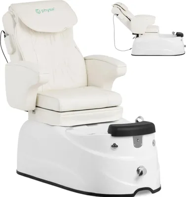 Obrázek produktu pro Expondo physa elektrické křeslo pro pedikúru – s vaničkou na nohy – 105 W – 150 kg – bílé – masážní funkce