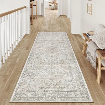 Obrázok produktu pre Vintage, umývateľný koberec - 60 x 180 cm, béžová farba
