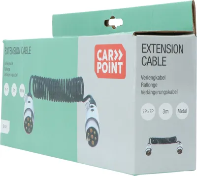 Zdjęcie produktu dla Carpoint, przewód przyczepowy spiralny, wtyk 7-pinowy - wtyk 7-pinowy