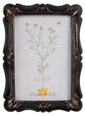 Produktbild von Fotorahmen von Clayre & Eef, schwarz mit braunen Akzenten, 10x15 cm