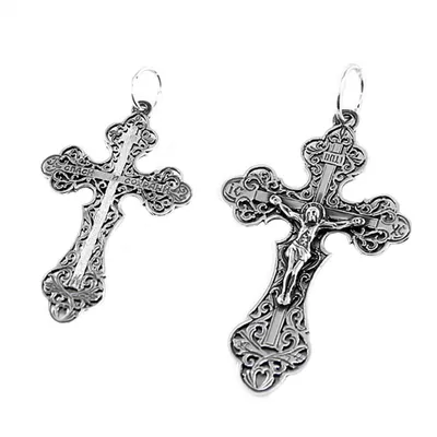 Produktbild von Kettenanhänger Jesus Kreuz 925 Silber Orthodoxe Anhänger Glaubenssymbol K78