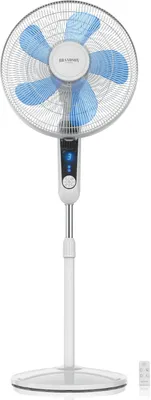 Produktbild von Brandson Standventilator Silent mit Fernbedienung und Display, mobiler Lüfter, Oszillation 80°, 60 Watt, Ventilator leise, Höhe verstellbar, 35° neigbar, Weiß