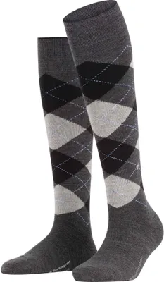 Obrázek produktu pro Burlington dámské podkolenky MARYLEBONE - panenská vlna, diamanty, One Size Dark grey 36-41
