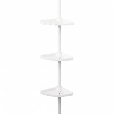 Produktbild von dusch- und Badewannenablage 20 x 165/275 cm Stahl weiß