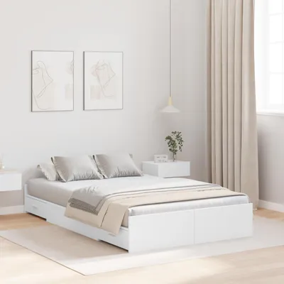 Immagine prodotto di vidaXL Struttura letto contenitore bianco 120 x 190 cm materiale legno