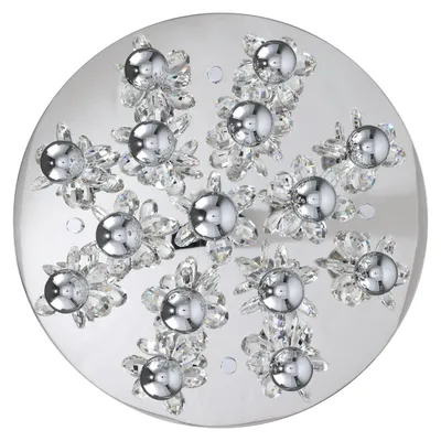 Image de Plafonnier LED cristal Pianopoli 3200lm Chrome