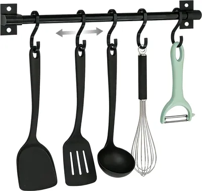 Produktbild von Küchenleiste 30 cm, 5 Haken, selbstklebend, für Küche