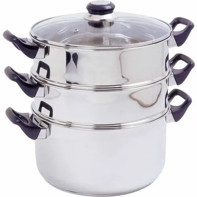 Zdjęcie produktu dla Gers Equipement CUIT Vapeur Garnek z pokrywką, stal nierdzewna, średnica 24 cm