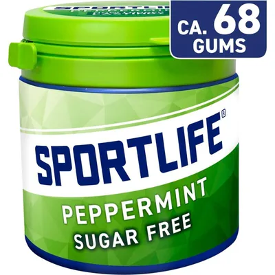 Produktbild von Sportlife Pfefferminz Kaugummi 102g, zuckerfrei, langanhaltende Frische