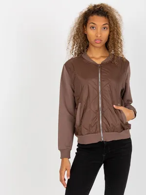 Produktbild von Rue Paris Sweatshirt mit Reißverschluss für Frauen Igrailoena braun S/M