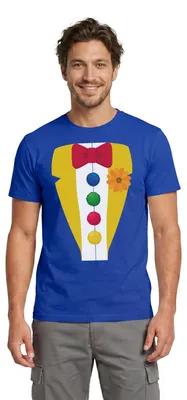 Produktbild von Spreadshirt Fasching Clown Kostüm Karneval Outfit Männer T-Shirt, XXL, Dunkelblau