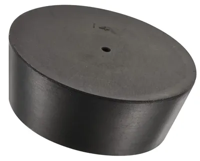 Gummikegelstopfen 75–90 mm mit Loch, schwarz, 1 Stück