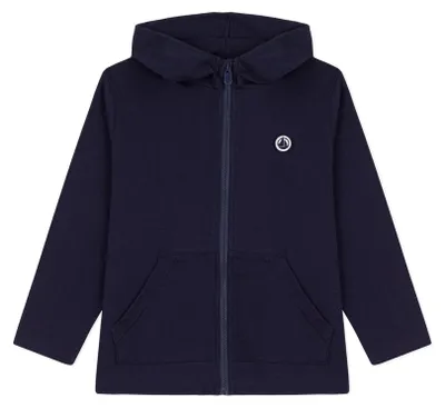Produktbild von Sweatshirt mit Kapuze und Reißverschluss für Kinder, aus Baumwolle