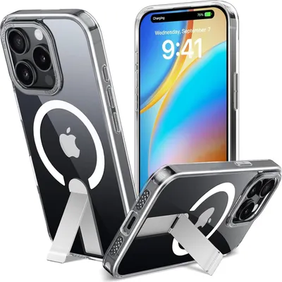 Produktbild von Kickstand Hülle für iPhone 15 Pro Schutzhülle Case mit Ständer kompatibel für Magsafe