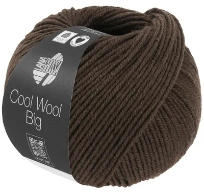 Produktbild von Lana Grossa COOL WOOL Big Mélange 50 g extrafeine Wolle in dezenten Mélange-Tönen 120 m Farbe 1709 - Graubraun meliert, KI-generiertes Bild