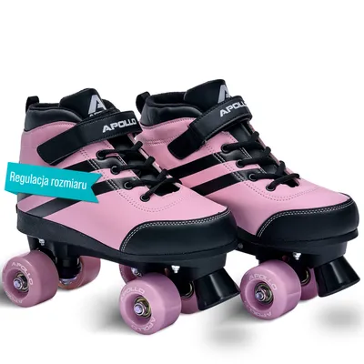Zdjęcie produktu dla Apollo Wrotki z miękkimi butami, regulowane rozmiarowo, dla dzieci - Pink Revolution - L (39-42)
