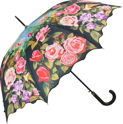 Produktbild von Regenschirm Stockschirm Automatik Motiv Rosengarten