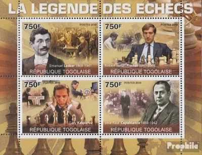 Produktbild von Briefmarken Togo 2010 Mi 3629-3632 Kleinbogen (kompl.Ausg.) postfrisch Schach