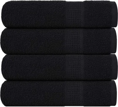 Zdjęcie produktu dla Ręczniki kąpielowe, FROGN, 4 szt., czarne, 100x150 cm, 360 g/m²