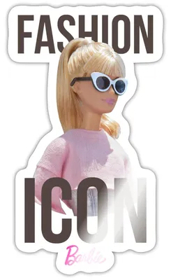 Produktbild von Spreadshirt Barbie Fashion Icon Sticker Aufkleber, 10 x 10 cm, Weiß glänzend
