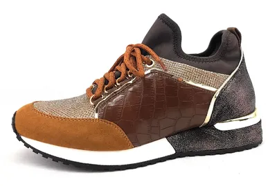 Produktbild von La Strada Damenschuhe Schnürschuhe Sportive Sneaker Braun Freizeit, Schuhgröße:39 EU
