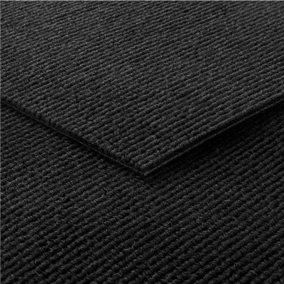 Teppichfliesen selbstklebend, 32 Stück, 30x30 cm, Schwarz