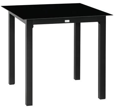 Obrázek produktu pro Venkovní stůl - Hliník - Odolný vůči povětrnostním vlivům - 80 x 80 x 74 cm - Černý