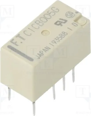 Produktbild von 1x Relais: elektromagnetisch USpule : 5VDC 0,3A/125VAC   2A FTR-C1CB005G Elektroma