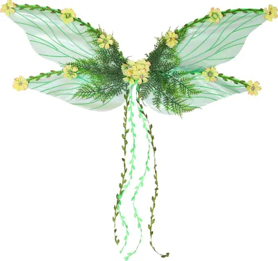 Produktbild von Libellenflügel für Frauen, Halloween-Feenflügel-Kostüm mit Blumen, Blättern und Ranken, Prinzessin, Engel, Elfe, Cosplay, Verkleidungszubehör für Festivalpartys