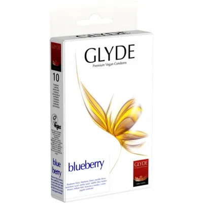 Produktbild von Glyde Ultra - Blaubeere - 10 blaue Kondome