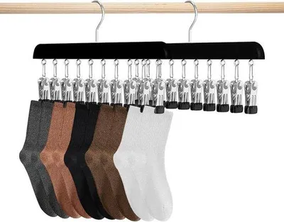 Image de Sokkendroger - Porte-linge en bois - Convient pour les chaussettes et les sous-vêtements - 2 pièces - Bois