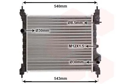 Produktbild von VAN WEZEL 81002141 Kühler Wasserkühler Motorkühler für CHEVROLET SPARK (M300)