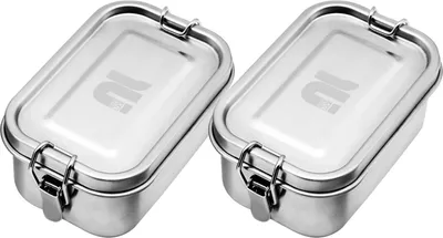 Produktbild von Edelstahl Snackbehälter - Wiederverwendbar und Auslaufsicher - Set von 2 - 400 ml
