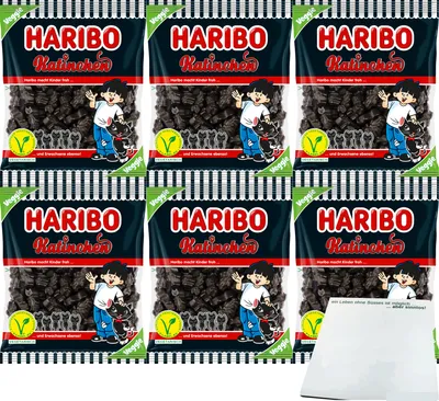Produktbild von Haribo Katinchen Veggi 6er Pack (6x175g Beutel) + usy Block