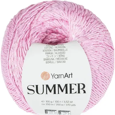 Zdjęcie produktu dla Przędza SUMMER – 100 g, 350 m – Różowa
