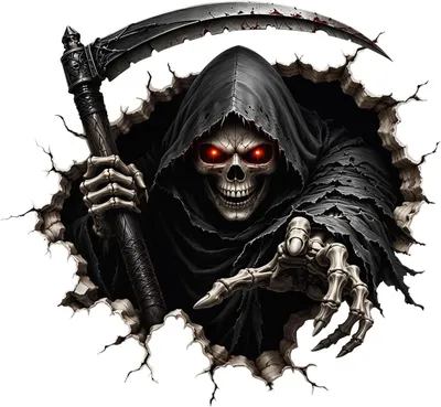 Produktbild von 3D-Halloween-Schädel-Wandaufkleber zur Dekoration