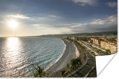 Produktbild von MuchoWow® Poster Mittelmeer - Küste - Nizza 180x120 cm - Fotoplakat